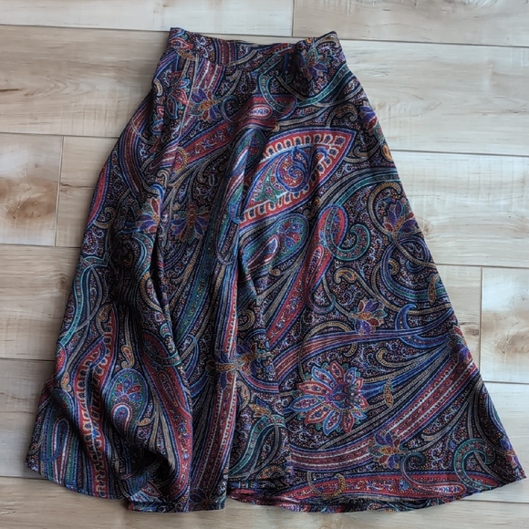 Ralph Lauren Paisley Patterned Women's Skirt - Picture 7 of 9